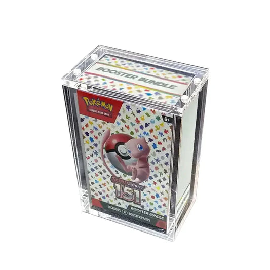 Custom 151 Booster Bundle Acrylic Case Magnetic Top Display Box Scarlet and Violet Booster Bundle Protector for Pokemon151